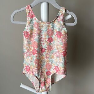 H&M One Piece Floral Bathing Suit 1-2Y